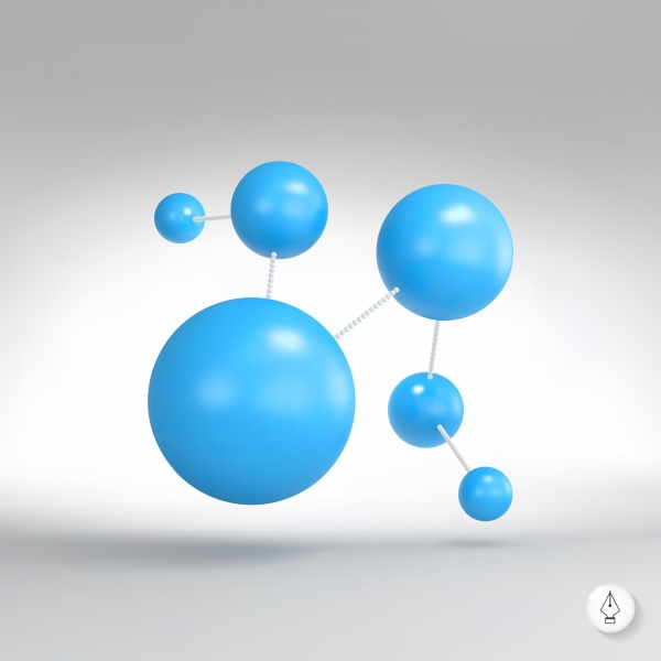 3D Molecule structure background (8 )