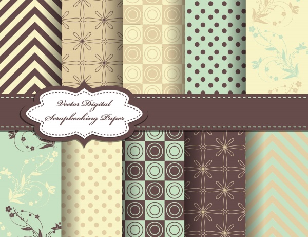 Seamless patterns for wallpapers design - 137x EPS #2 (38 )