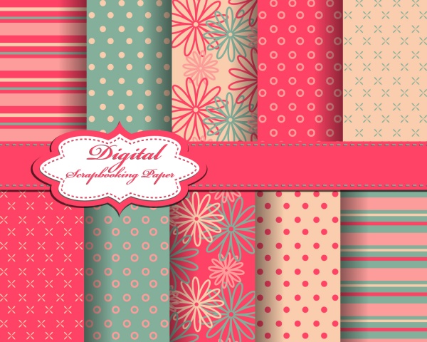 Seamless patterns for wallpapers design - 137x EPS #2 (38 )