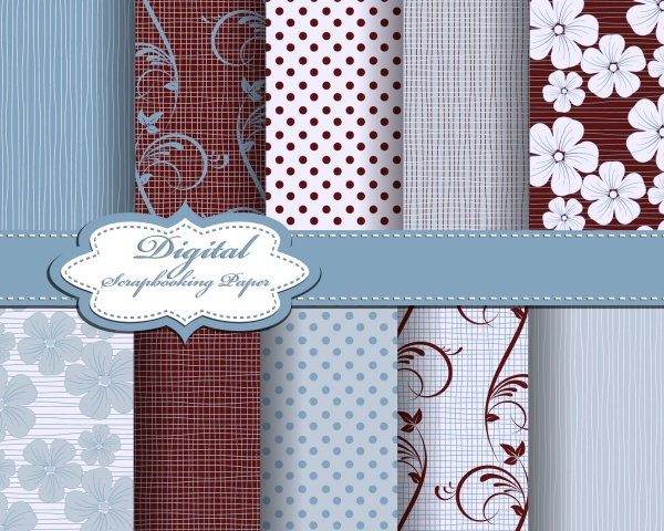 Seamless patterns for wallpapers design - 137x EPS #3 (28 )