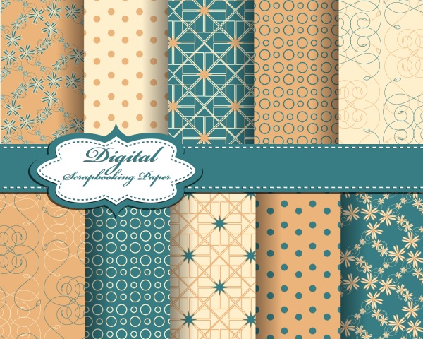 Seamless patterns for wallpapers design - 137x EPS #4 (32 )