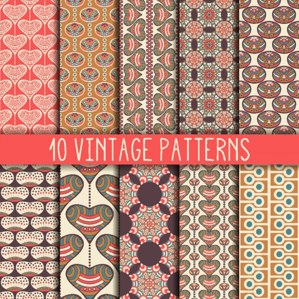 Seamless patterns for wallpapers design - 137x EPS #4 (32 )