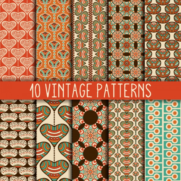 Seamless patterns for wallpapers design - 137x EPS #5 (28 )