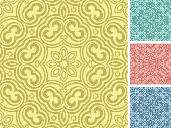 Set of floral seamless patterns #2 (12 )