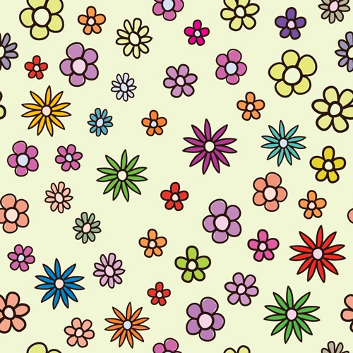 Vector beautiful flowers patterns (51 )
