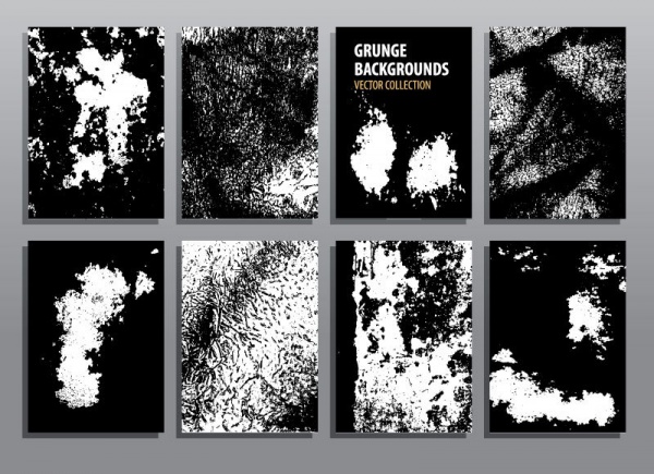 Abstract grunge backgrounds. Brochure and flyers, brush textures (51 )