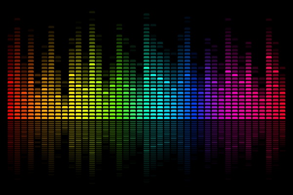 Digital equalizers, sound wave, musical backgrounds (51 )