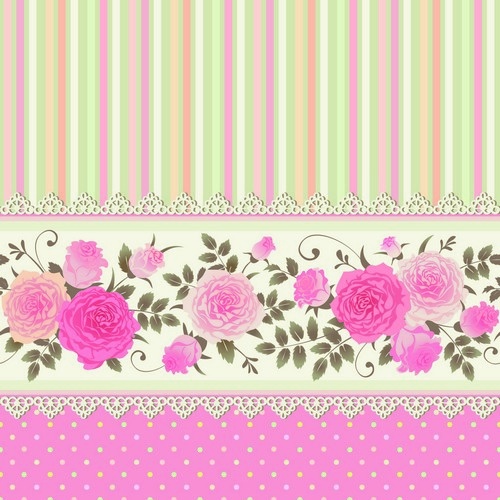 Vector Pink Roses Patterns   (12 )