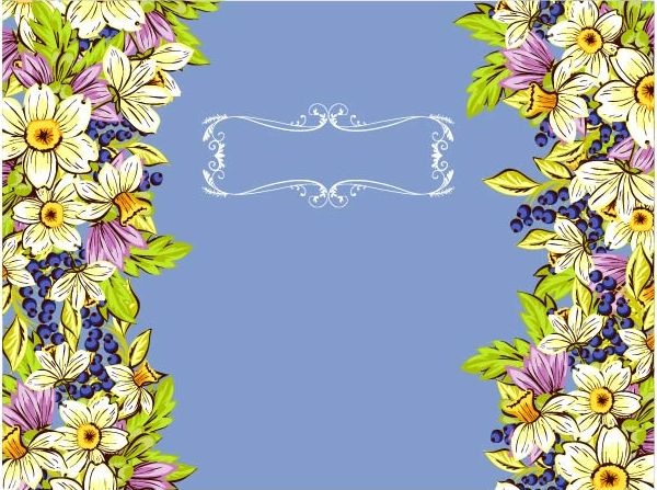 Vector Flowers Backgrounds #8 /   #8 (50 )