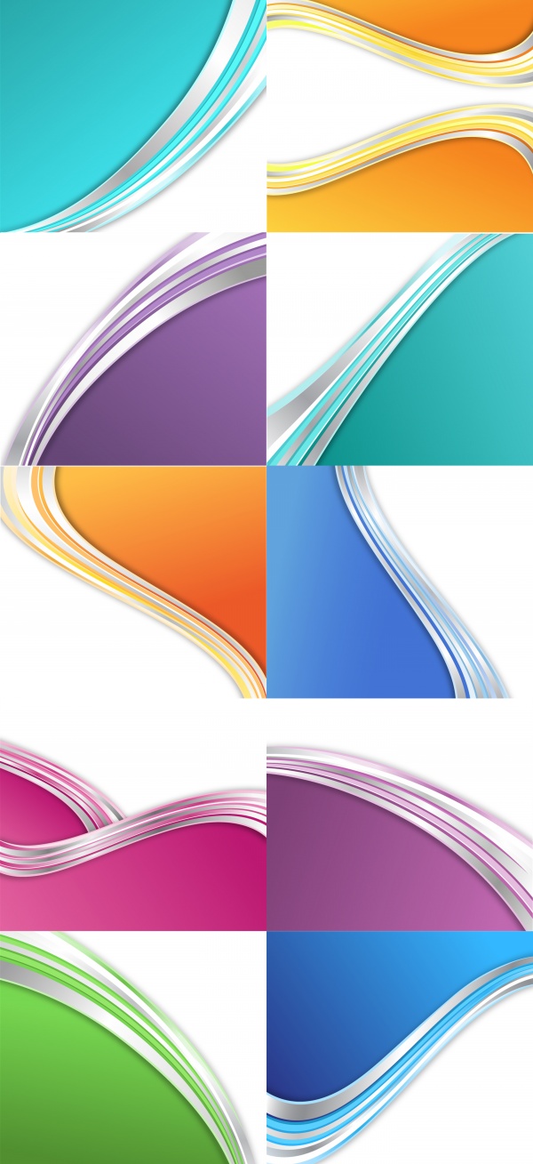 Abstract multicolored vector backgrounds with waves (34 )