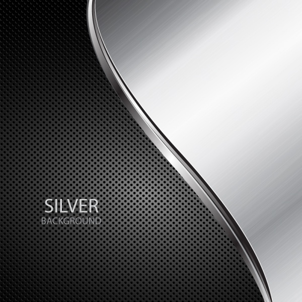Silver metal vector backgrounds #2 (12 )