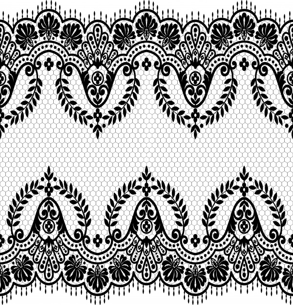 Lace black seamless pattern (20 )