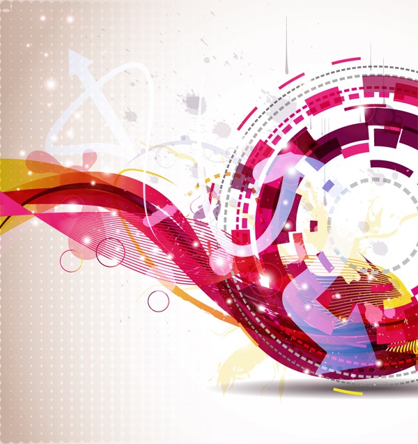 Bright colorful abstract backgrounds vector - 4 (54 )