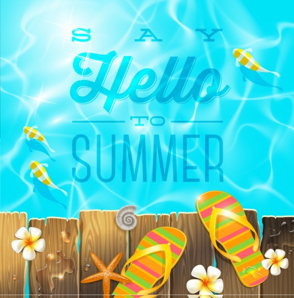 Recreation and sea summer backgrounds vector (53 )