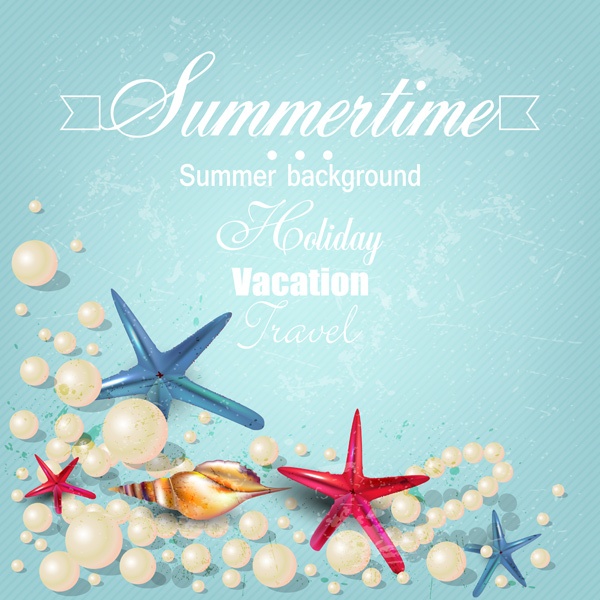 Recreation and sea summer backgrounds vector (53 )