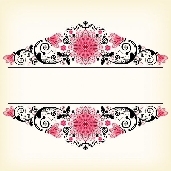 Floral patterns, vector corner ornaments (14 )