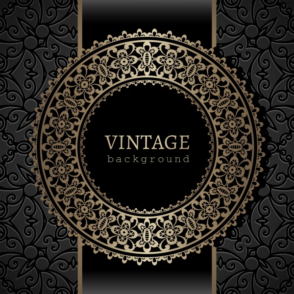 Vintage backgrounds vector, golden patterns and ornaments (25 )