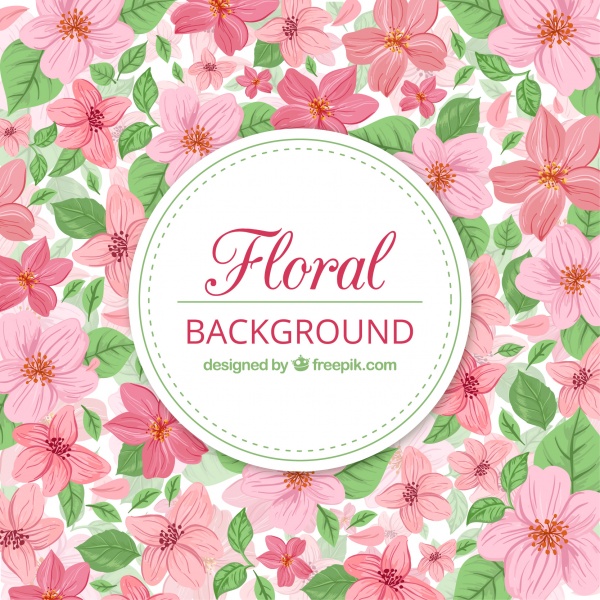 Cute floral background pink color (5 )