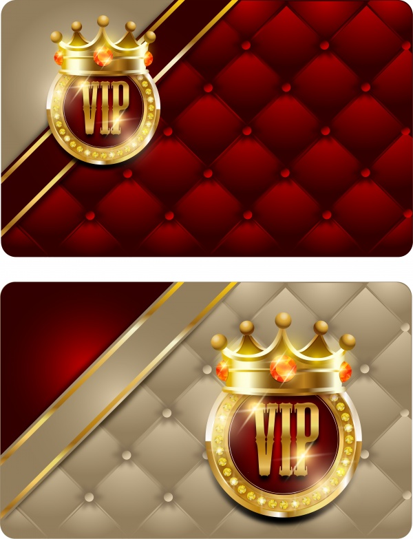 VIP card with gold decoration and gold crowns (18 )