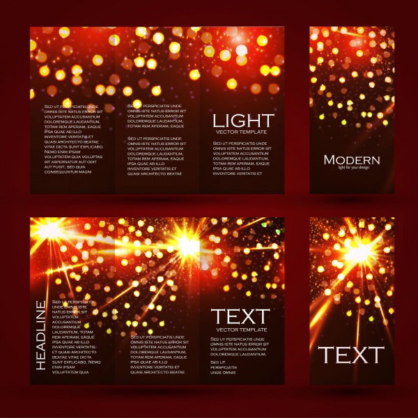 Sparkling Brochure Templates Vector (8 )