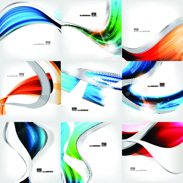 Abstract lines background vector (18 )