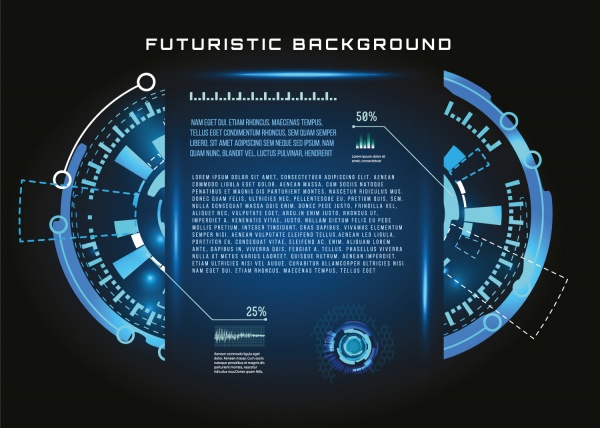 Futuristic HUD Background - 15x EPS (30 )