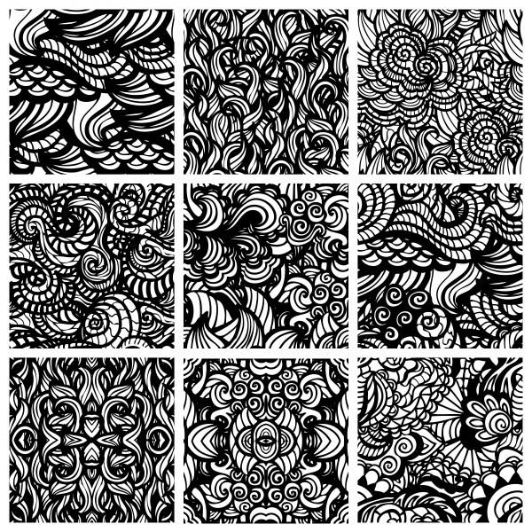 Hand drawn seamless textures. Gorgeous seamless wave. Arrows doodles pattern #1 (29 файлов)