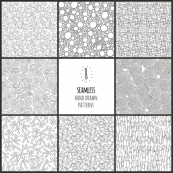 Hand drawn seamless textures. Gorgeous seamless wave. Arrows doodles pattern #1 (29 )