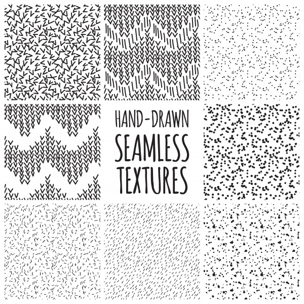Hand drawn seamless textures. Gorgeous seamless wave. Arrows doodles pattern #1 (29 )