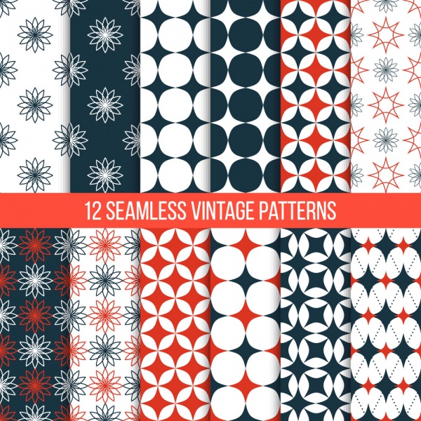 Seamless patterns for wallpapers design - 137x EPS #1 (21 )