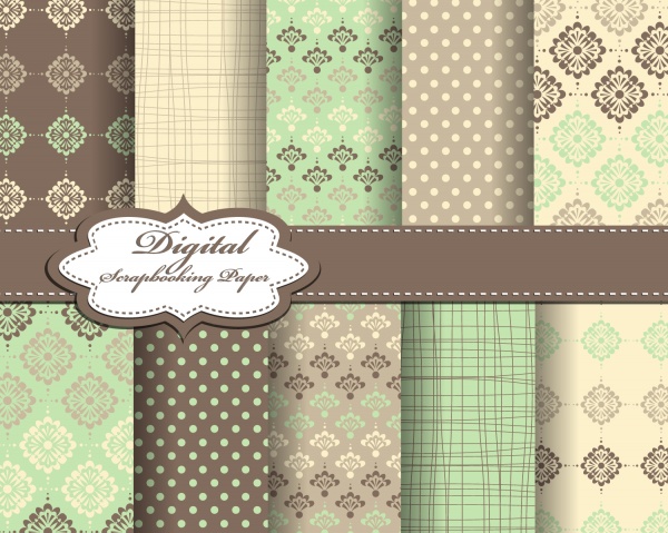 Seamless patterns for wallpapers design - 137x EPS #4 (32 файлов)