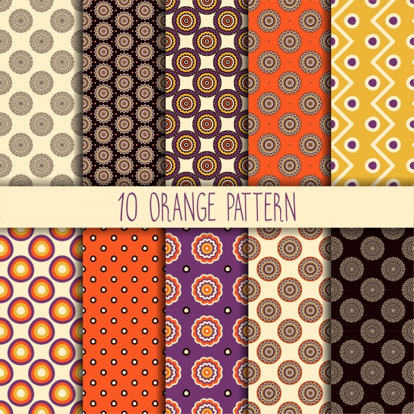 Seamless patterns for wallpapers design - 137x EPS #5 (28 файлов)