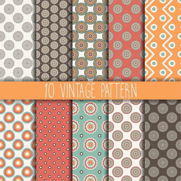 Seamless patterns for wallpapers design - 137x EPS #5 (28 )