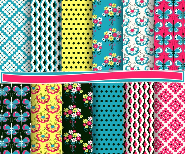 Seamless patterns for wallpapers design - 137x EPS #7 (22 )