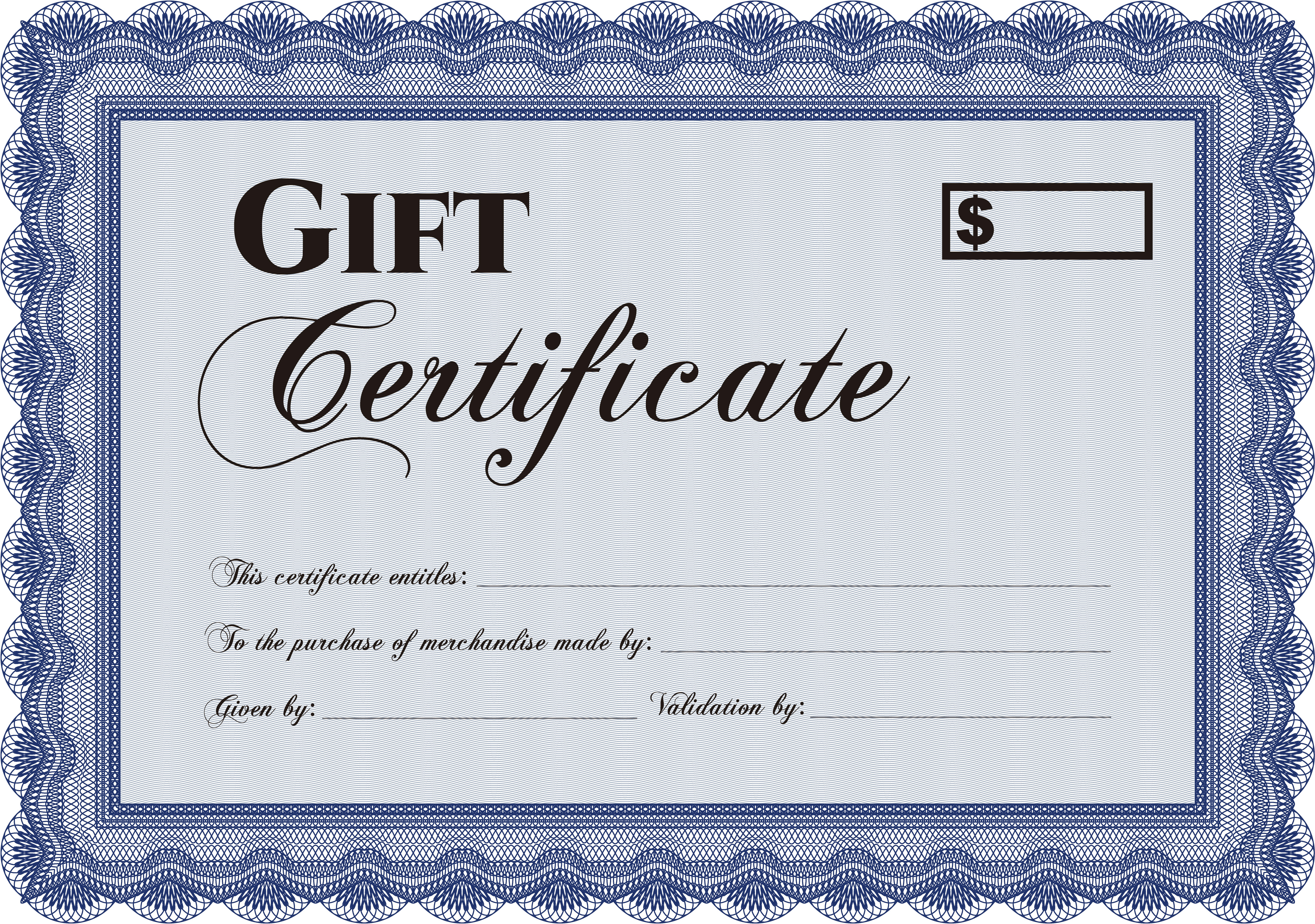 Detailing gift certificate template