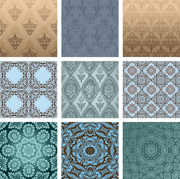      | Seamless pattern vintage vector background #1 (17 )