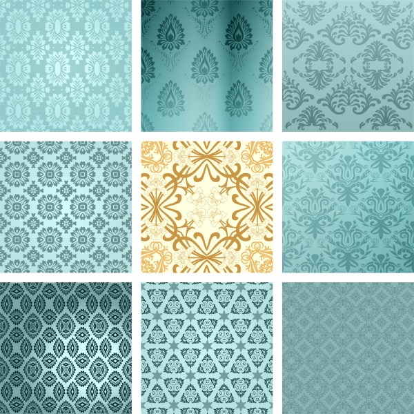 Бесшовные винтажные фоны с узорами | Seamless pattern vintage vector background #4 (12 файлов)