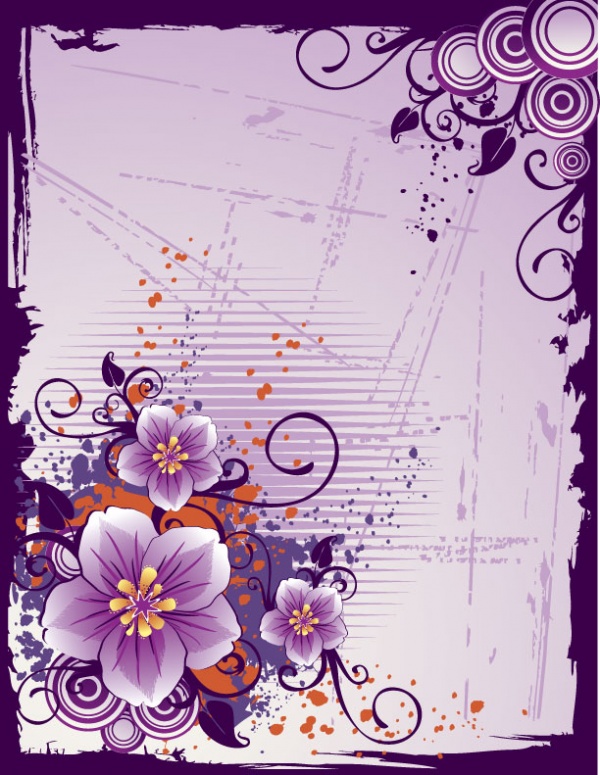 Vector beautiful flowers backgrounds (53 файлов)