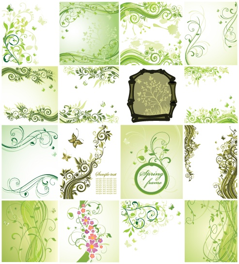 Vector beautiful flowers backgrounds (53 )