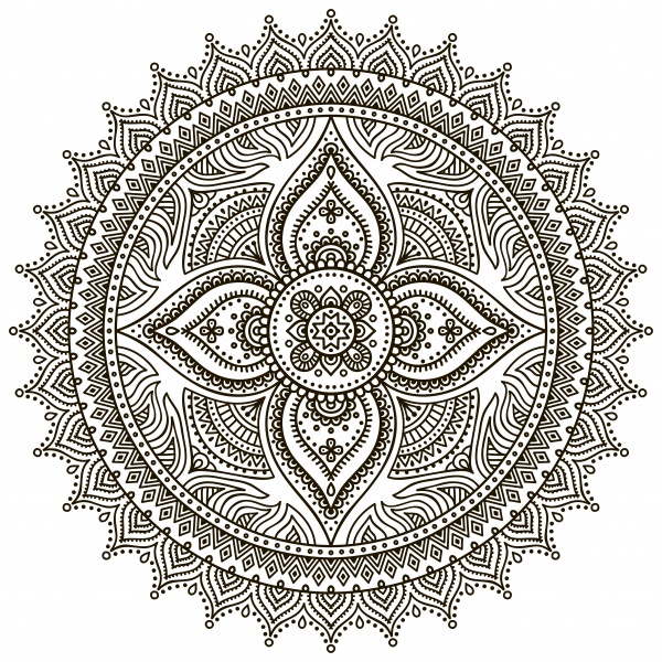 Colorful, Black-White Mandala Patterns #3 (14 )