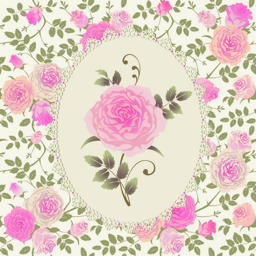 Vector Pink Roses Patterns Розовые росчерки (12 файлов)