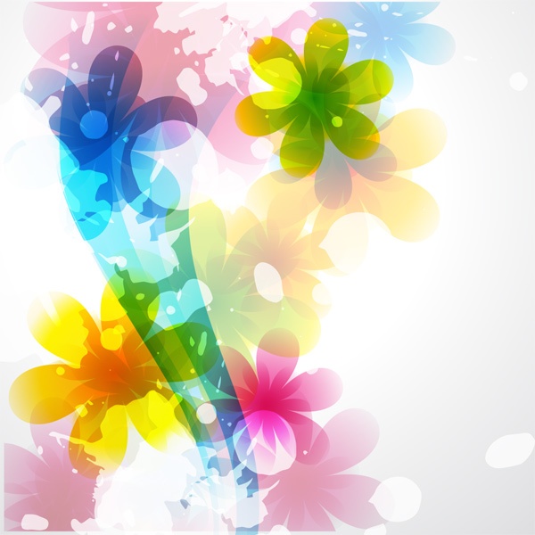 Beautiful vector background with flowers (51 )