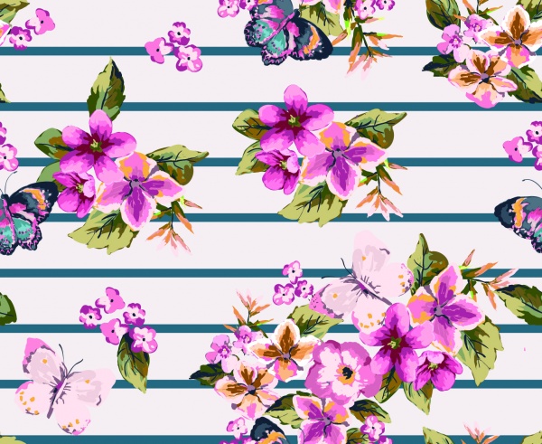 Beautiful vector background with flowers (51 )