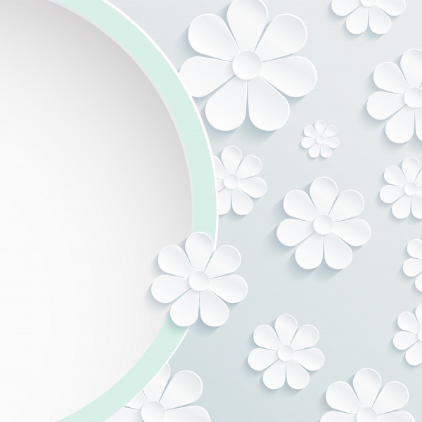 Backgrounds and borders with white floral ornament #2 (24 )