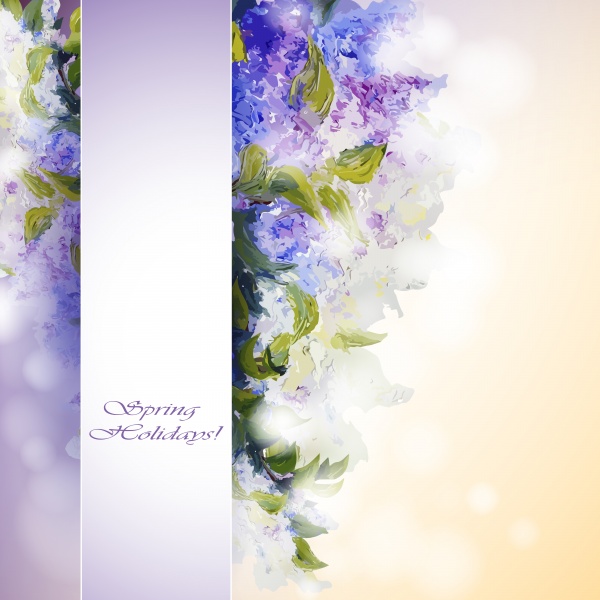 Flowers Backgrounds. Spring flowers invitation template card #2 (16 )