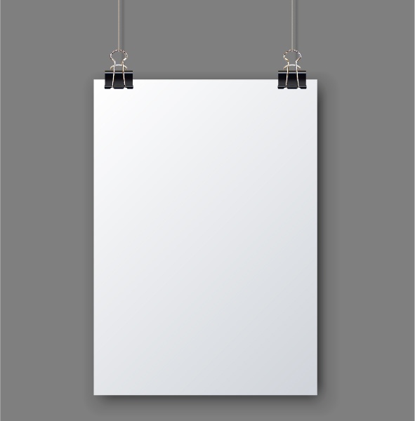Vector mock-up illustration: blank sheet of paper (51 )