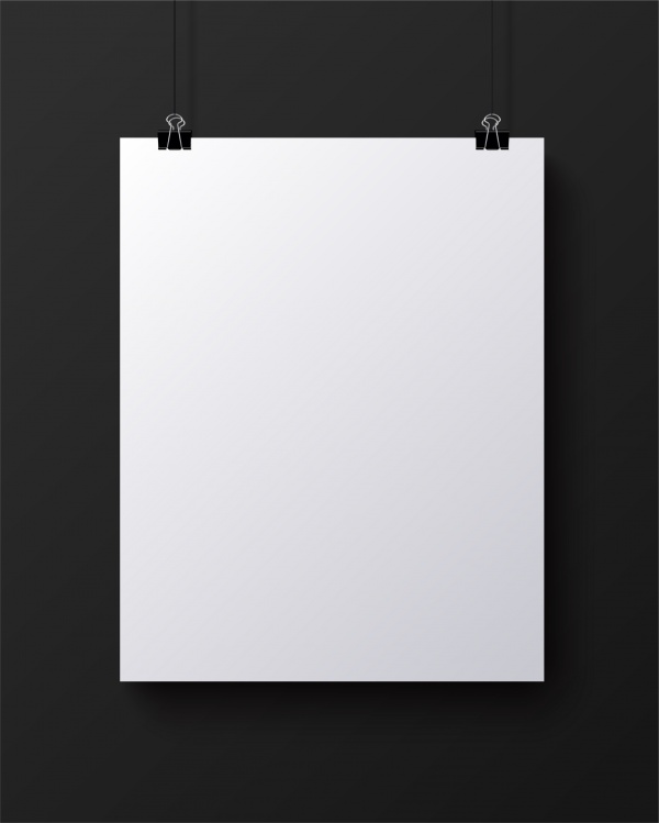 Vector mock-up illustration: blank sheet of paper (51 )