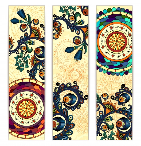 Ethnic Pattern Card And Banner - 25 Vector #1 (29 )