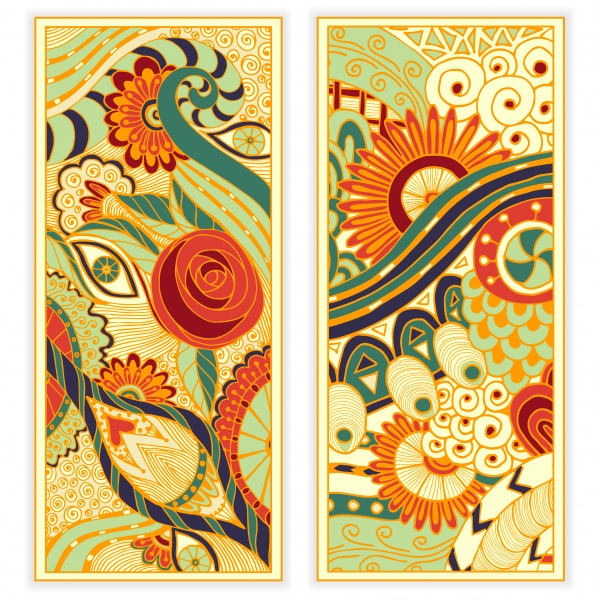 Ethnic Pattern Card And Banner - 25 Vector #1 (29 )