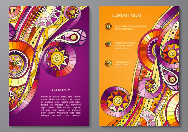 Ethnic Pattern Card And Banner - 25 Vector #2 (22 )